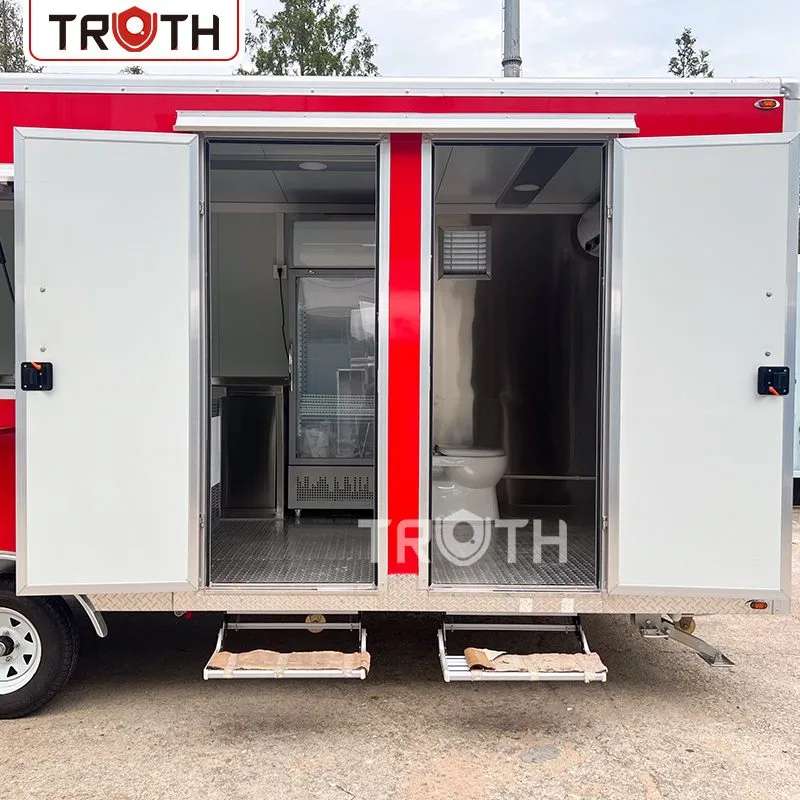 Square Food Trailer With Bathroom
