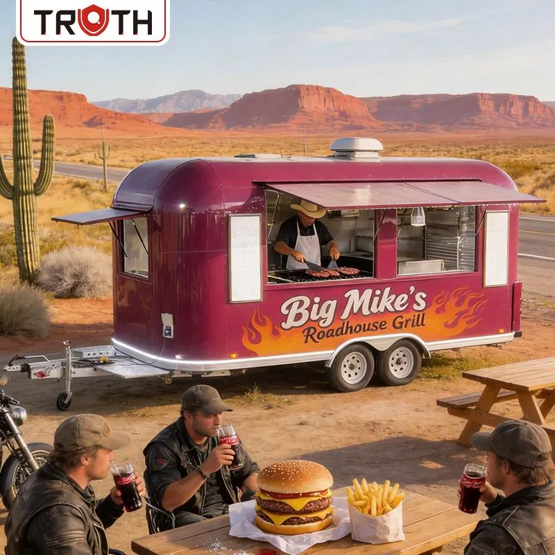 Портативный прицеп для еды, фаст-фуда, мороженого